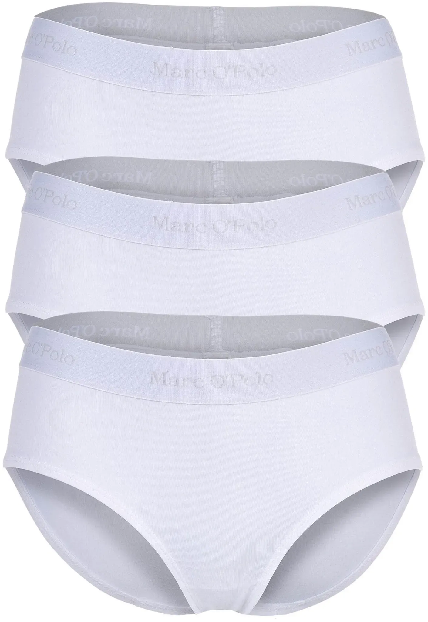 Panty MARC O'POLO "Panty 3er Pack", Damen, Gr. M, weiß, Obermaterial: 95% Baumwolle CO(Bio). 5% Elasthan EL., Unterhosen