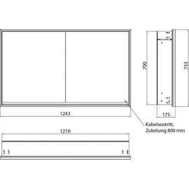EMCO Loft 120 cm grau LED