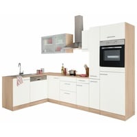 OPTIFIT Winkelküche »Kalmar«, ohne E-Geräte, Stellbreite 300 x 175 cm weiß