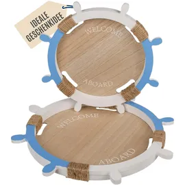 Out of the Blue OOTB Holztablett „Welcome Aboard“