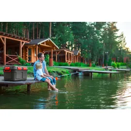 SUNWARE Q-Line Aufbewahrungsbox 79 x 54,5 x 42,5 cm 1-tlg. grau/rot