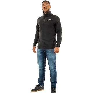 The North Face 100 Glacier 1/4 Zip Sweatshirt, TNF Black/Npf, L