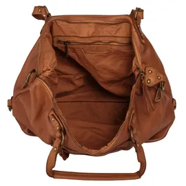 X-ZONE Shopper echt Leder, Made in Italy braun