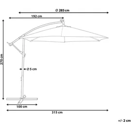 Beliani Ampelschirm Ø 285 cm Beige