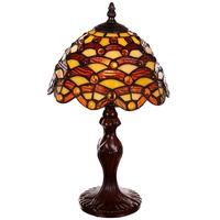 BIRENDY Stehlampe Birendy Tischlampe Tiffany Waben Steine Tiff156 Motiv Lampe Dekorationslampe