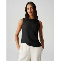 Opus Regular Fit Top aus Baumwoll-Mix Modell IDALI Black,