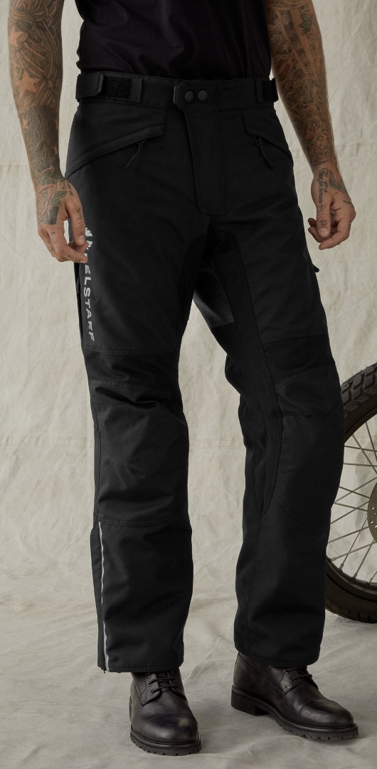 Belstaff Route Motorfiets textiel broek, zwart, 46
