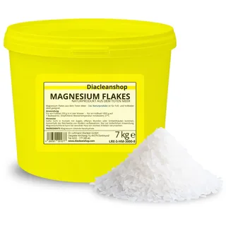 Magnesium Flakes 7kg aus dem Toten Meer – 100 % naturreines Badesalz, ideal für Fußbäder, Vollbäder & Wellness, auch perfekt zur einfachen Herstellung von hochwertigem Magnesiumöl