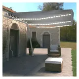 vidaXL Einziehbar LED Gelenkarmmarkise 600 x 350 cm blau/weiß 3069681