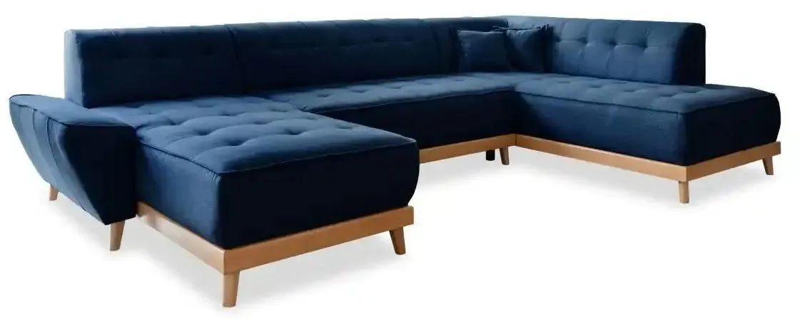 Miuform Wohnlandschaft mit Schlaffunktion Dazzling Daisy , blau , Maße (cm): B: 330 H: 77