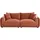 Beliani Sofa 3-sitzer Luvos Samtstoff Goldbraun