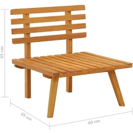 vidaXL Gartensofa natur/dunkelgrau