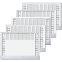 SIGEL HO366 Papier-Schreibtischunterlage, ca. DIN A2, mit transparenter Schutzleiste, aktueller 2-Jahres-Kalender, 40 Blatt, Schreibunterlage, 5 Stück, vegan, aus nachhaltigem Papier