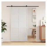 vidaXL Scheunentür Weiß 100x208 cm Massivholz Kiefer
