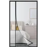 Magnet Wärmeschutzvorhang Tür Transparent 115x210cm,Reversible Linke Oder Rechte Seitenöffnung,Thermo Türvorhang,Isolier Schutz Vorhang,Selbstschließend,Haustierfreundlich,Wasserdicht,Schwarz