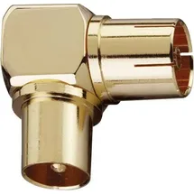 Oehlbach 4403 Koax-Winkeladapter vergoldet Anschlüsse: Koax-Stecker IEC, Koax-Buchse IEC 2St.
