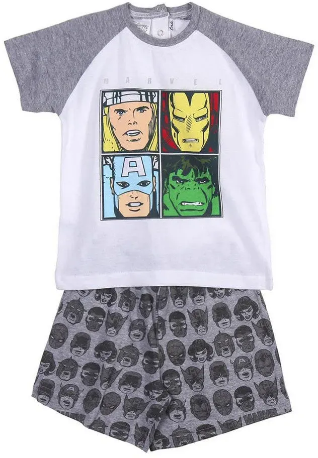 Sommerpyjama Marvel in Grau - 92