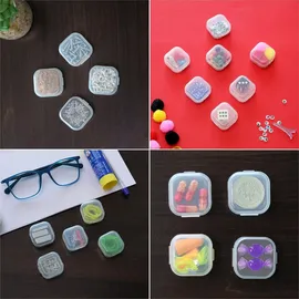 Belle Vous Kleine Aufbewahrungsbox Plastik Transparent mit Deckel zum Klappen (36er Set) – 3,5 x 3,5 x 2 cm - Mini Plastik Boxen für Kleine Perlen, - Transparent