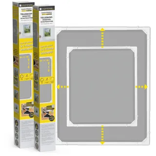 EasyMaxx Insect Protect | Teleskop-Insektenschutzgitter | Fliegengitter Fenster | mit vormontierten Rahmen | ausziehbarer Insektenschutz | integriertes Netz | weiß | 2er-Set