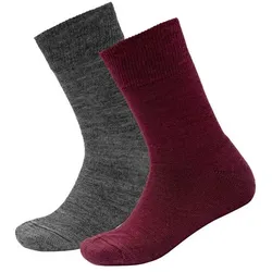 Devold Daily Merino Medium Sock 2PK KID beetroot mix (740A) 31-34