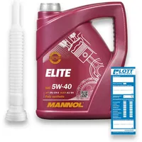 5L Mannol Elite Motoröl 5W-40 API SN/CH VW 502.00 505.00 MB 229.5 + Ölschlauch5L Mannol Elite Motoröl 5W-40 API SN/CH passend für VW 502.00 505.00 MB 229.5 + Ölschlauch