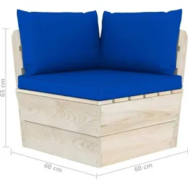 vidaXL Modell 11 2-Sitzer Fichtenholz Blau