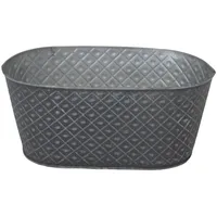 Figurendiscounter Pflanzgefäß Wanne L 13 x 17 x 28 cm Grau