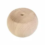 STOLMET Möbelbein aus Buchenholz Möbelfüße aus Holz Möbelfuß Unlackiert Kugel Angeschraubt Sofa Couch Stuhl Ottomane Schrank 60 mm Höhe Rohholz TOE07
