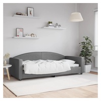 furnicato Bett Tagesbett Dunkelgrau 90x200 cm Stoff grau