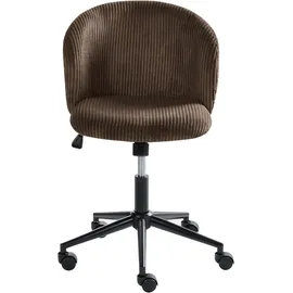Beliani MILES Cord Dunkelbraun