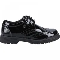 Hush Puppies Sally Patent Senior 2 Schuluniform-Schuh, Schwarz, 39 EU