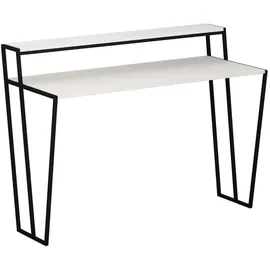 Decortie Pal Moderner Schreibtisch WEIß mit Monitorständer 124 x 58 x 92 cm - Weiß