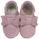 HOBEA-Germany Krabbelschuhe für Jungs und Mädchen in verschiedenen Designs 18/19 (6-12 Mon), Schleife Altrosa Wildleder