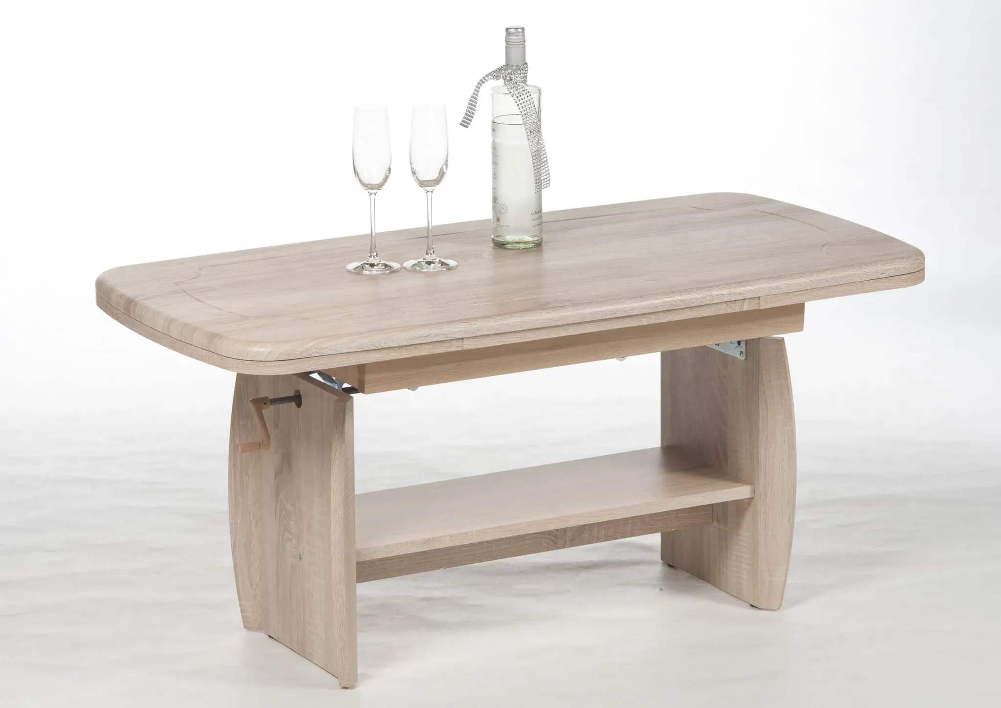 Couchtisch STOLKOM "Kirk", braun (sonoma eiche dekor, gr. 115 x 59 cm), Tische, höhenverstellbar, Tisch mit Auszug