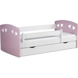 les tendances Kinderbett Julia 80 x 180 cm Holzwerkstoff lackiert weiß