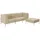 Oviala Modulares niedriges Gartenmöbel 4 Plätze Beige