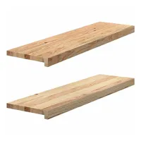 VidaXL Fensterbänke 2 Stk. Unbehandelt 90x30x2 cm Massivholz Eiche