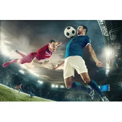 Fototapete PAPERMOON "Fußball", bunt, B:4,00m L:2,60m, Vlies, Tapeten