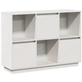 vidaXL Sideboard Weiß 110,5x35x80 cm Massivholz Kiefer