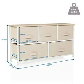 hjh living FOLDAR 100 x 55 x 30 cm Beige