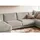KAWOLA Wohnlandschaft U-Form Madeline Cord Longchair links steingrau
