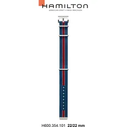 Hamilton Textil Natoband/Textilband Pan Europ 22mm H694.354.101 - blau