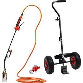 Rothenberger Industrial 2teiliger Anwärmbrenner ECO Piezo & Flaschentransportwagen im Set – 1500005295