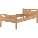 Erst-Holz®Seniorenbett Buche Massiv 100 x 200 Hohe Sitzkante Holzrahmen
