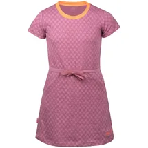TROLLKIDS Mädchen Kleid Noresund, Orchidee/Pfirsich, Größe 128 - 128