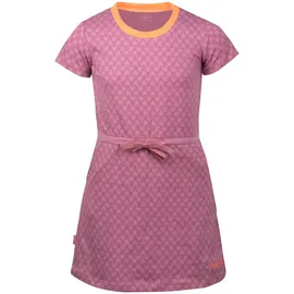 TROLLKIDS Mädchen Kleid Noresund, Orchidee/Pfirsich, Größe 128 - 128