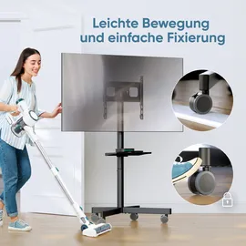 ONKRON TS1137-B TV-Ständer 23-60 Zoll 40 kg Schwarz