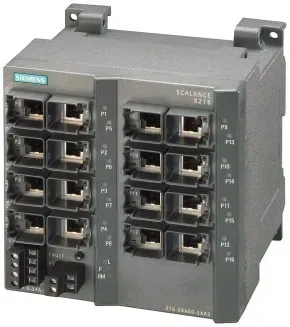 Siemens 6GK5216-0BA00-2AA3 SCALANCE X216, managed Layer 2 switch, 16x RJ45 6GK52160BA002AA3