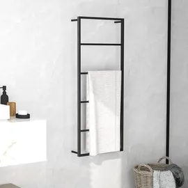 vidaXL Handtuchständer Schwarz 60x10x116 cm