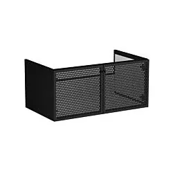 Vitra Liquid Waschtisch-Unterschrank 66740 88x51x41cm, Korpus schwarz matt/Front Metall perforiert schwarz matt